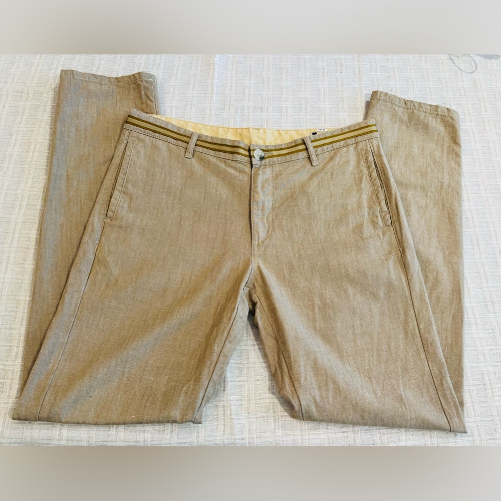 Peter England Sand Super Slim Casual Trousers Men’s 34